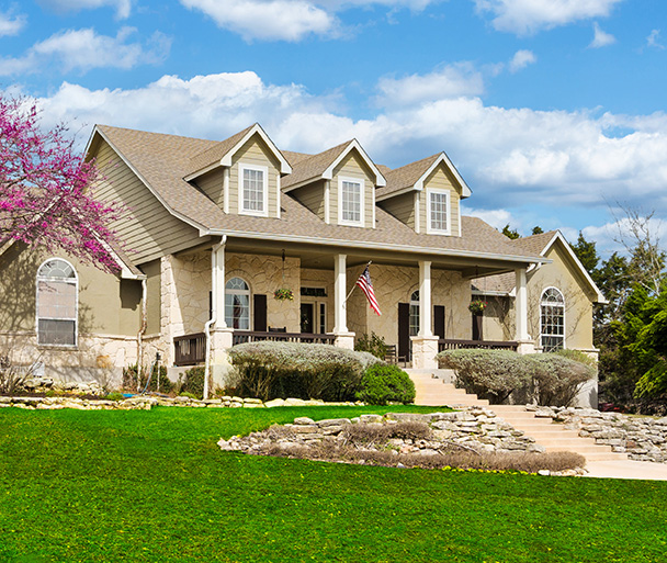 Des Peres home with a new roof