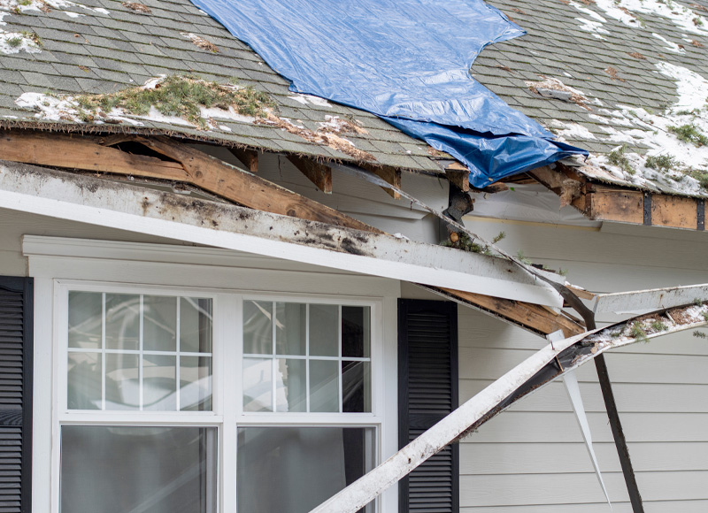 storm damaged roof