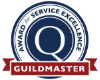 Logo reading Guildmaster Award for Service Excellence